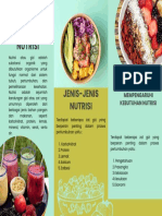 Blue and Green Creative Healthy Food Trifold Brochure