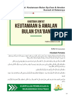 Khutbah Jumat Keutamaan Bulan Syaban Amalan Sunnah Di Dalamnya