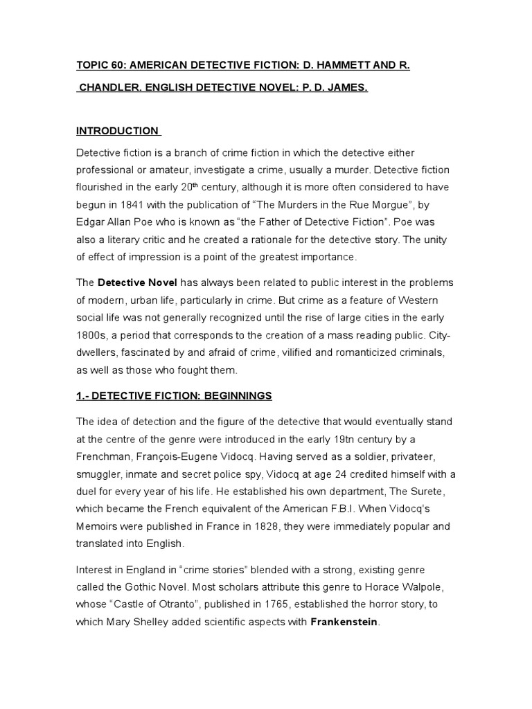 Topic 60 Detective Novel 3 PDF Free | PDF | Detective Fiction ...