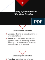 L2 Teaching Approaches in Literature Studies