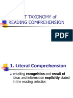 L4 Barrett Taxonomy of Reading Comprehension