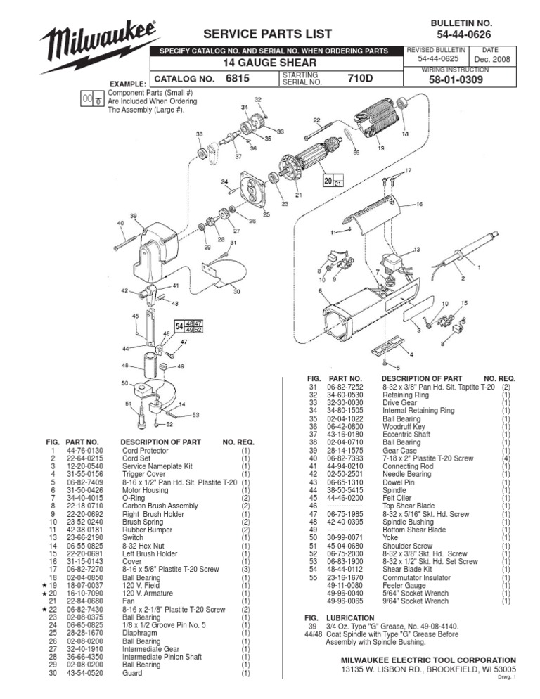 Milwaukee Tool Parts Catalog Guide | PDF | Finance & Money Management ...