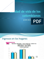 Calidad de vida colombianos: ingresos, bienes, tecnología