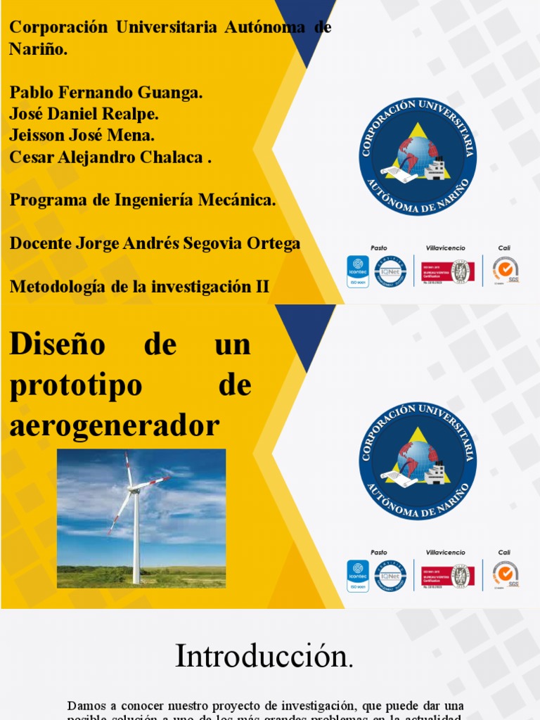 Diseño de Un Prototipo de Aerogenerador | PDF | Energía renovable ...