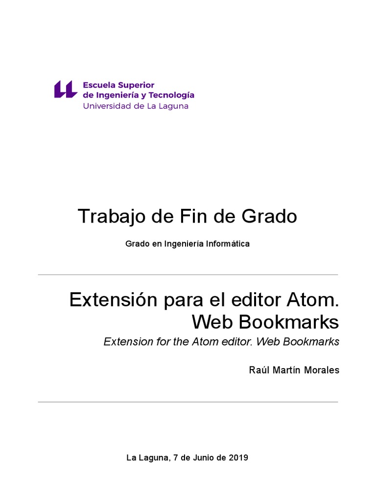 Extension para El Editor Atom.  Bookmarks PDF HTML Script Java