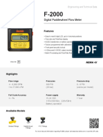 F2000 Flow Meter Tech Datasheet