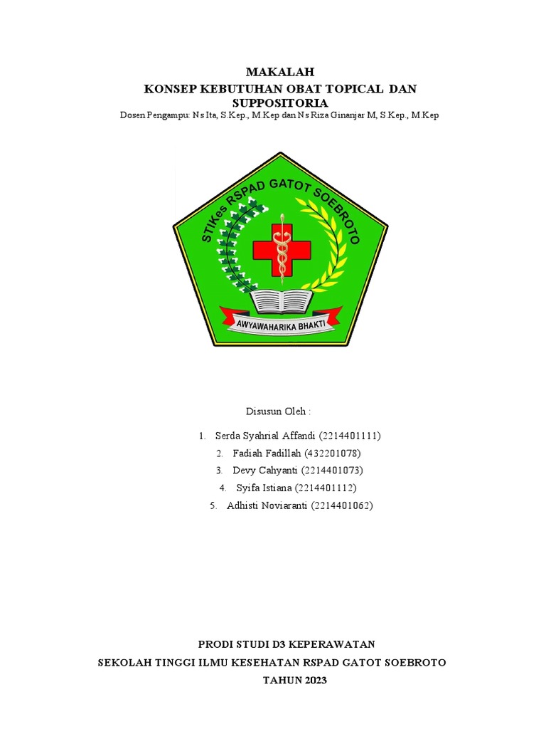 Konsep Kebutuhan Obat Topical | PDF