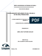 L2 Influence on L3 Oral Production