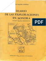 Juan Mateo Mange - Diario de Las Exploraciones en Sonora