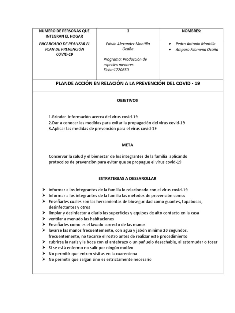Plan de Prevencion Del Covid - 19 | PDF