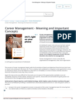 Career Management - Meaning and Important Concepts