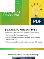1 Nature of Learning ED 105