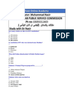 2nd Pak Studies Notes Faizi Online Academy PPSC FPSC Preparation Point 03093311603