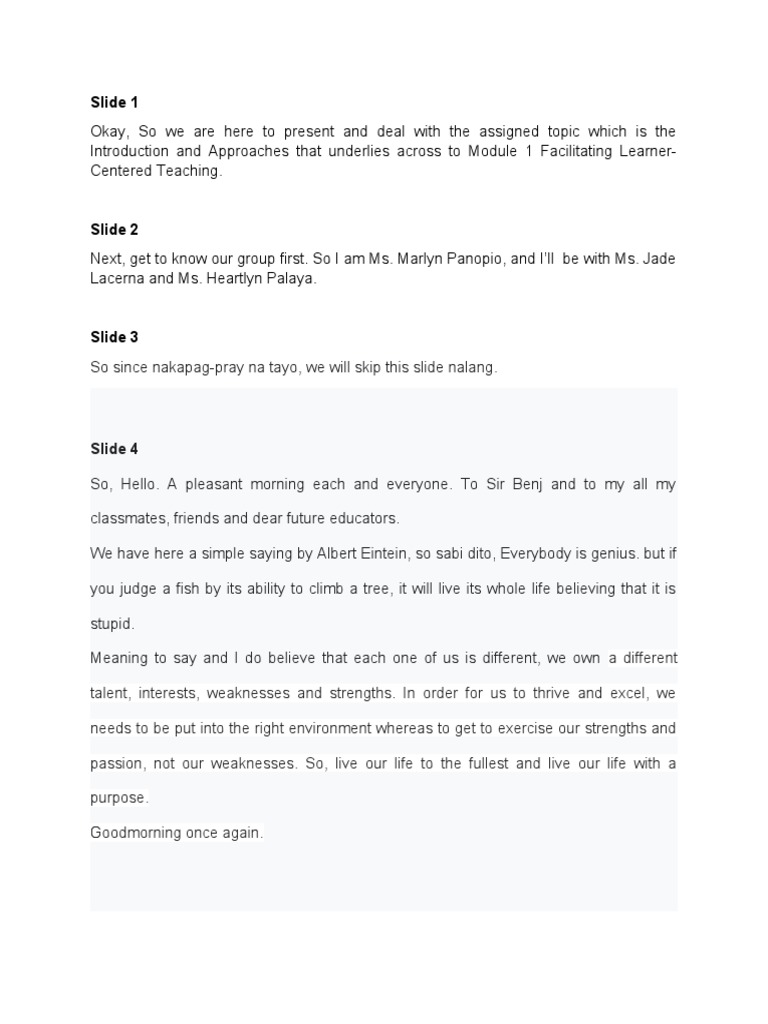 Script | PDF | Learning | Teachers