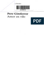 Pere Gimferrer Amor en Vilo: Seix Barral Los Tres Mundos