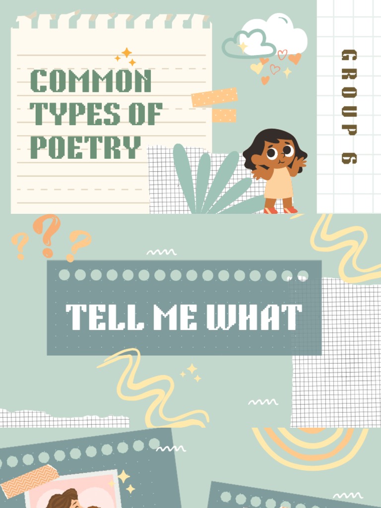 Common types of poetry group 6 pdf poetry