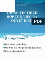 Chương 7 - Thông Tin Thích Hợp Cho Việc Ra Quyết Định