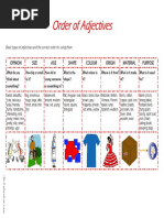 Adjective Order: DOSASCOMP Guide | PDF | Adjective | Plural