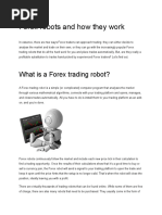 Forex Robots and How They Work