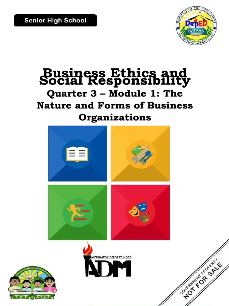 PDF Bus Ethics q3 Mod1 The Nature and Forms of Business Organizations ...