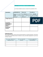 Orientation and Observation Tasks