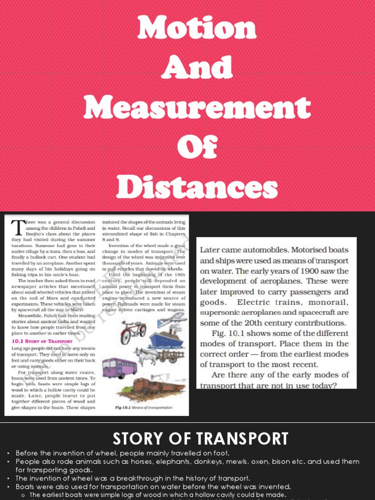 Motion and Measurement of Distances PDF Velocity Acceleration