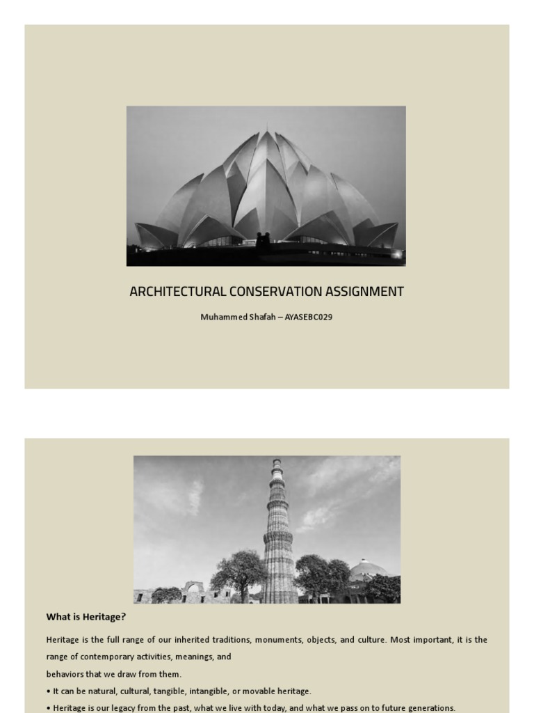 Conserving Cultural Heritage Challenges and Importance of Protecting