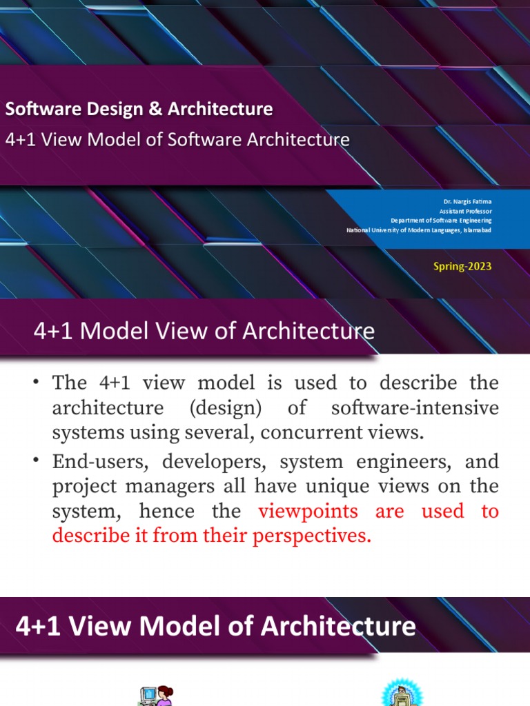 4+1 View Model of Software Architecture | PDF | Use Case | Conceptual Model
