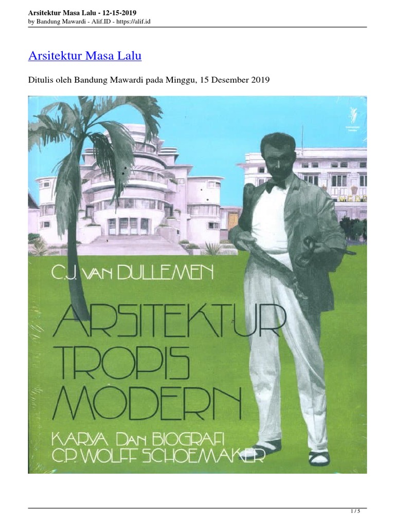 Arsitektur Wolff Schoemaker di Bandung | PDF