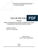 Sinteza Caracterizarea Fizico Chimica Si Investigarea Unor Compusi Cu Proprietati de Cristale Lichide Nematice Si Smectice