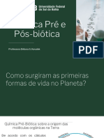 Origem da Vida na Terra: Síntese Pré-Biótica de Moléculas Orgânicas