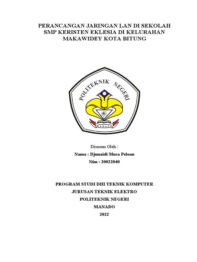 Rancangan Jaringan LAN SMP Keristen Eklesia | PDF | Seni | Komputer