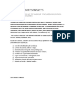 Eduación y Postconflicto