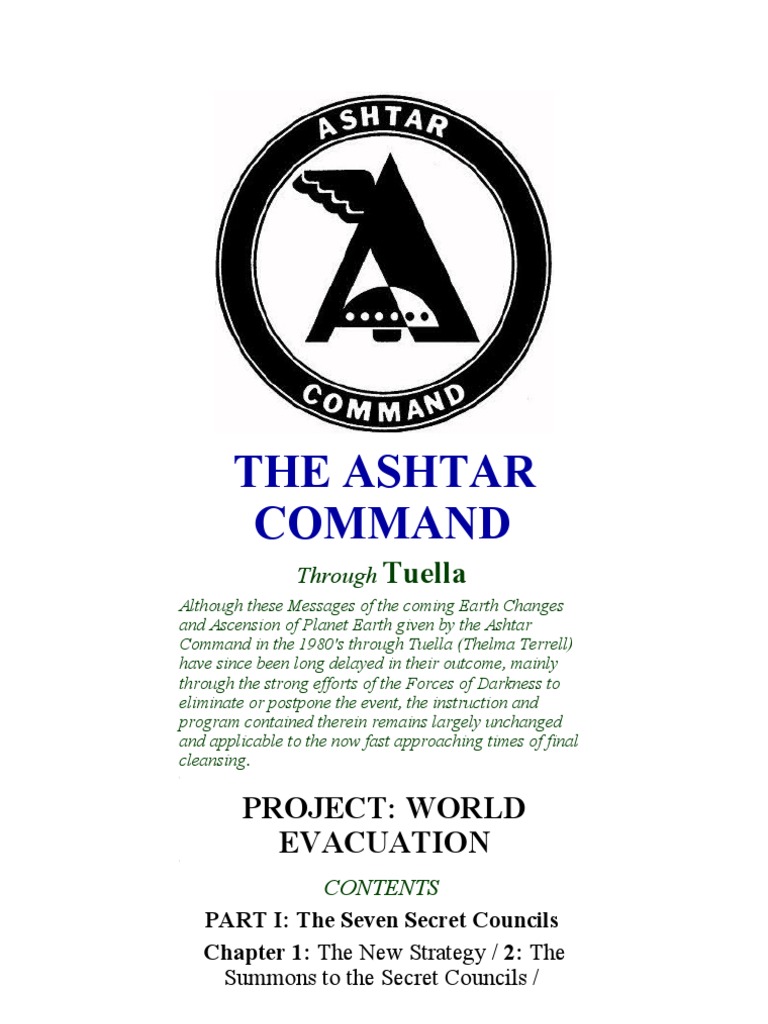 Project World Evacuation: UFOs To Assist by Command, Ashtar