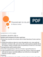 Transport in Plant o Level Notes