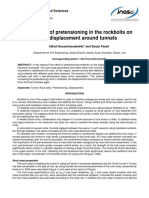 The Effect of Pretensioning in The Rockbolts On The Displacement Around Tunnels