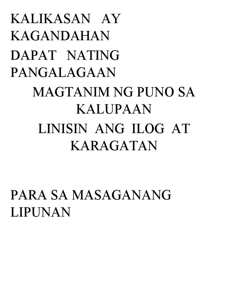 Kalikasan Ay Kagandahan Pdf