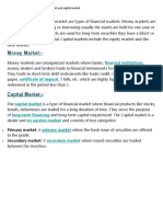 Money Market:-: Financial Institutions