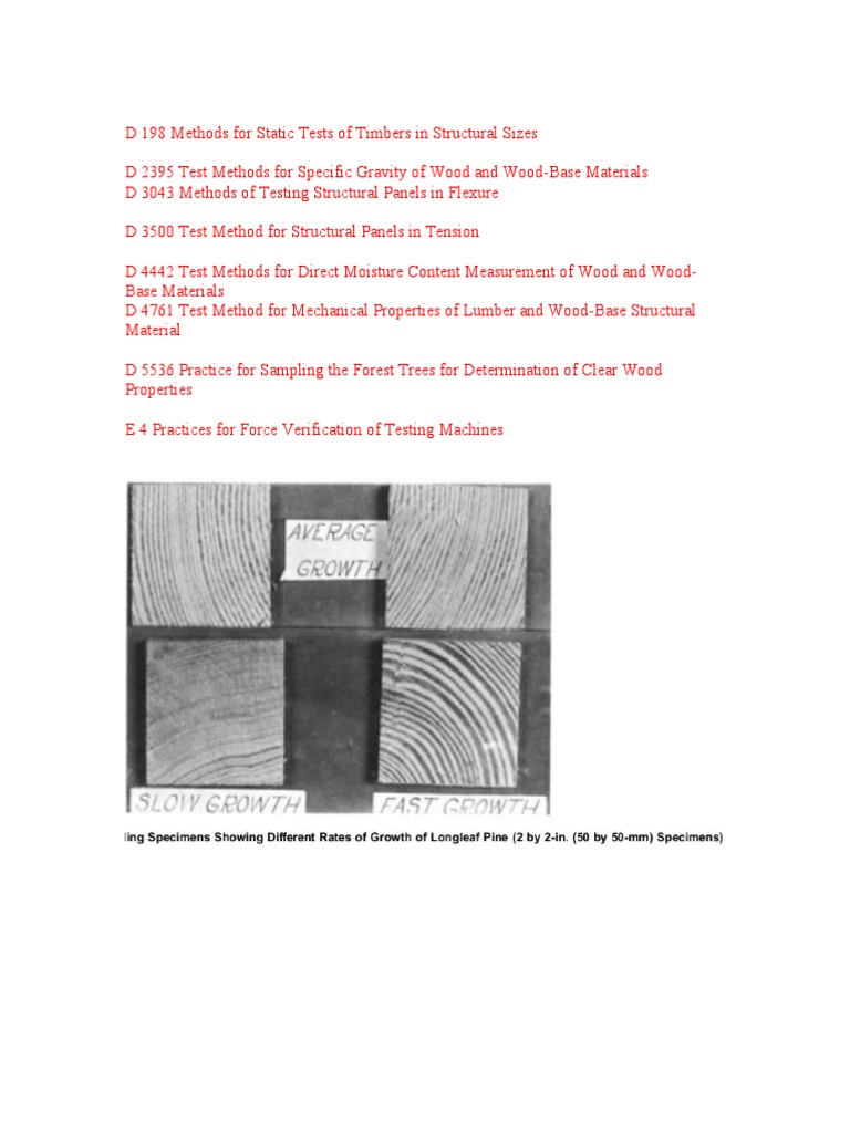 Mechanical Properties of Lumber Testing | PDF