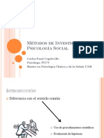 Métodos de Investigación en Psicología Social