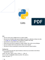 Python Lists Unit2