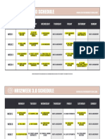 HR12 Week 3.0 Workout Schedule