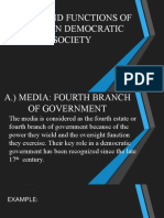 Roles and Functions of Media in Democratic Society