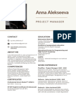 CV Project Manager - Anna Alekseeva