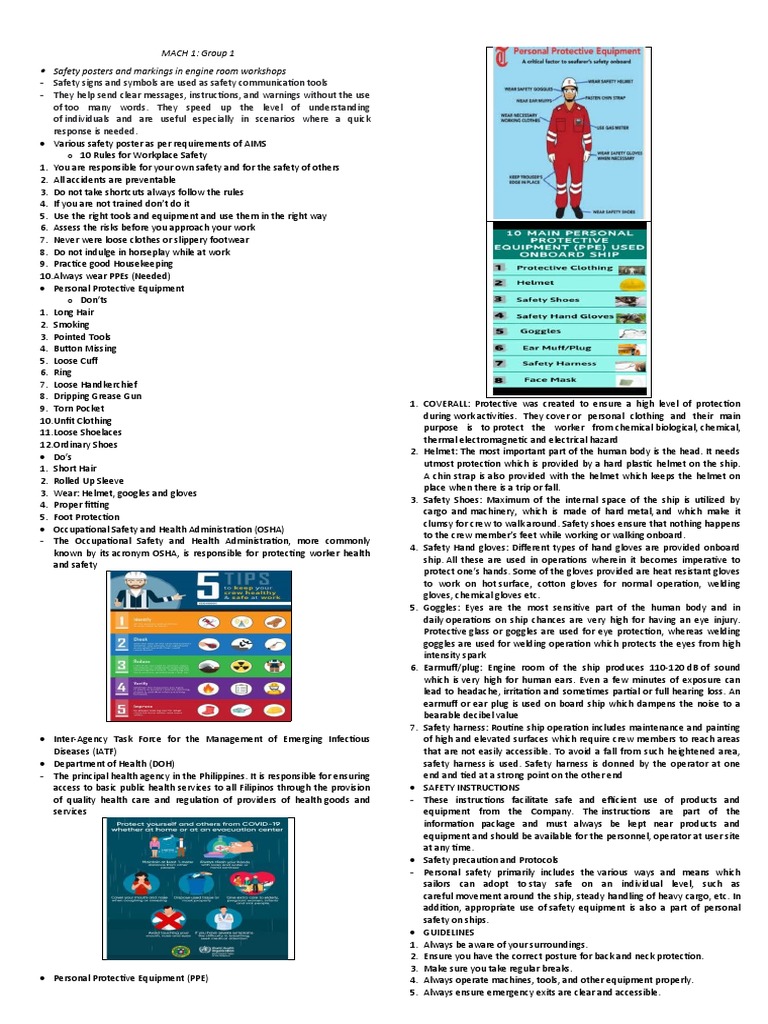MACH 1 (1 and 2) | PDF | Personal Protective Equipment | Manufactured Goods