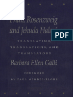 Franz Rosenzweig and Jehuda Halevi - Translating, Translations, and Translators