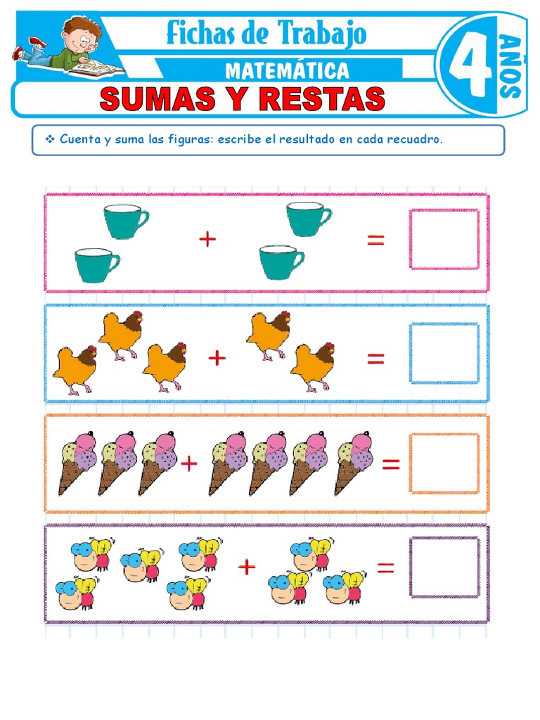 Hojas De Trabajo De Matemáticas, Suma Y Resta