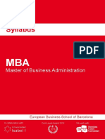 Syllabus - MBA - Master of Business Administration