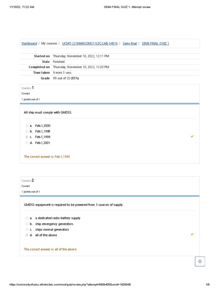 SEMI-FINAL QUIZ 1 - Attempt Review | PDF | Information And ...
