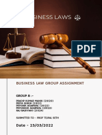 Business Laws: Business Law Group Assignment